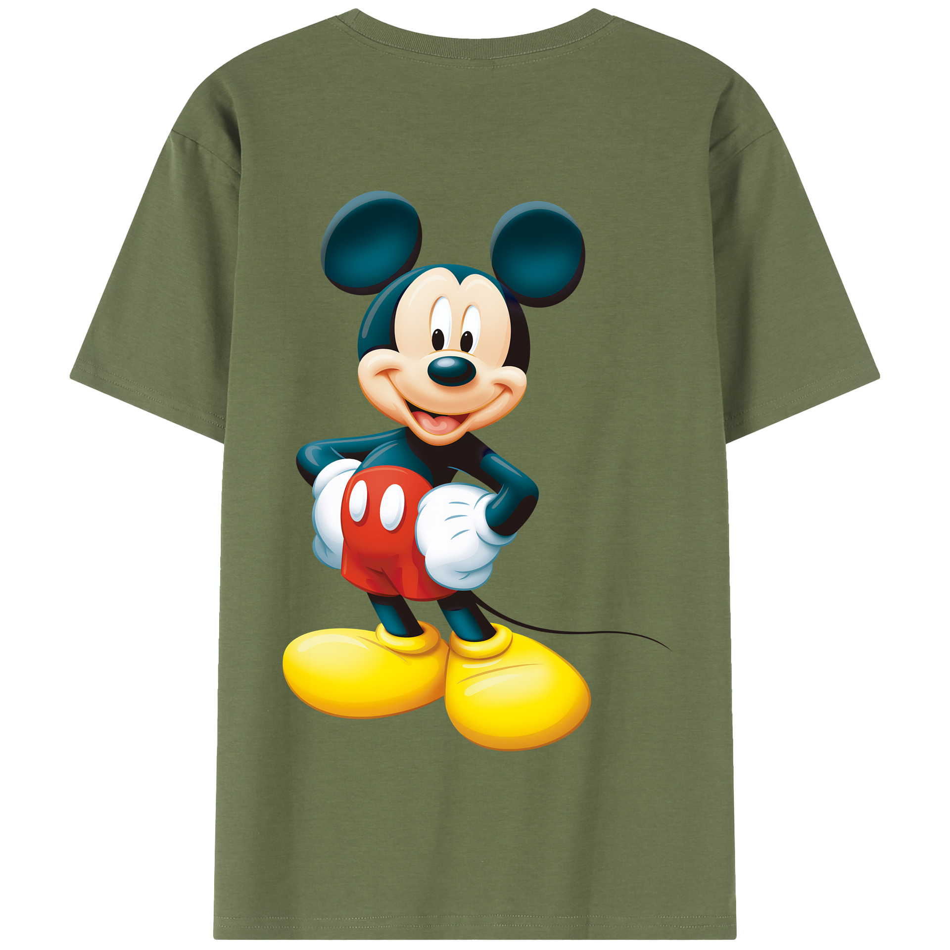 （画像用） ミッキーマウス Mickey Mouse 綿100％半袖Tシャツ（背面プリント）